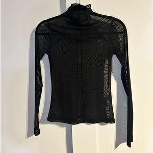 Dynamite Long Sleeve Mesh Turtleneck